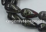 CDB203 15.5 inches 10*20mm teardrop natural dragon blood jasper beads