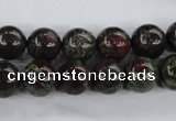 CDB253 15.5 inches 12mm round natural dragon blood jasper beads
