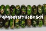CDE136 15.5 inches 6*14mm rondelle dyed sea sediment jasper beads