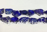 CDE1437 25*35mm - 35*45mm freefrom sea sediment jasper slab beads