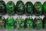 CDE165 15.5 inches 11*18mm rondelle dyed sea sediment jasper beads