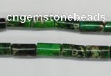 CDE166 15.5 inches 6*12mm tube dyed sea sediment jasper beads