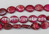 CDE642 15.5 inches 8*10mm oval dyed sea sediment jasper beads