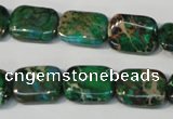 CDE974 15.5 inches 12*16mm rectangle dyed sea sediment jasper beads