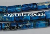 CDI282 15.5 inches 8*17mm tube dyed imperial jasper beads