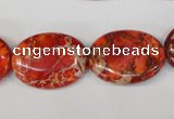 CDI533 15.5 inches 18*25mm oval dyed imperial jasper beads