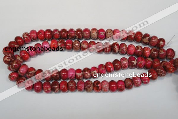 CDI588 15.5 inches 9*14mm rondelle dyed imperial jasper beads