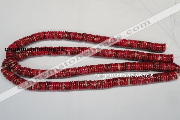 CDI602 15.5 inches 2*10mm heishi dyed imperial jasper beads
