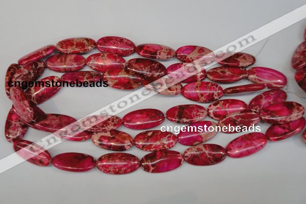 CDI647 15.5 inches 15*30mm oval dyed imperial jasper beads
