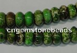 CDI927 15.5 inches 6*10mm rondelle dyed imperial jasper beads