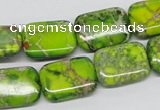 CDI95 16 inches 13*18mm rectangle dyed imperial jasper beads wholesale