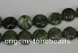 CDJ26 15.5 inches 10mm flat round Canadian jade beads wholesale