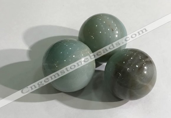 CDN1085 30mm round amazonite decorations wholesale