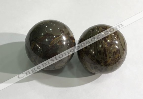 CDN1278 40mm round tiger skin jasper decorations wholesale