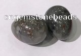 CDN1389 35*45mm egg-shaped African bloodstone decorations wholesale