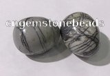 CDN1401 35*45mm egg-shaped net jasper decorations wholesale