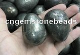 CDN31 38*50mm egg-shaped pyrite gemstone decorations wholesale