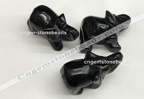 CDN404 25*50*35mm elephant black agate decorations wholesale