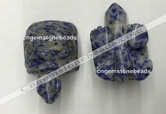 CDN456 38*55*28mm turtle blue spot stone decorations wholesale