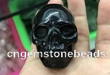 CDN554 35*50*40mm skull black agate decorations wholesale
