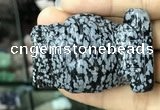 CDN576 35*50mm owl snowflake obsidian decorations wholesale