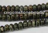 CDS225 15.5 inches 5*8mm rondelle dyed serpentine jasper beads