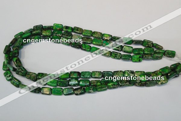 CDT198 15.5 inches 8*12mm rectangle dyed aqua terra jasper beads