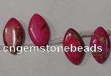 CDT797 Top-drilled 10*18mm marquise dyed aqua terra jasper beads
