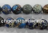 CDT814 15.5 inches 10mm round dyed aqua terra jasper beads wholesale