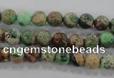 CDT851 15.5 inches 6mm round dyed aqua terra jasper beads wholesale