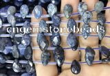 CDU221 Top drilled 8*12mm faceted briolette dumortierite beads