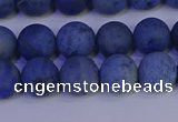CDU302 15.5 inches 8mm round matte blue dumortierite beads