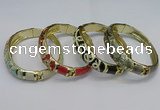 CEB134 16mm width gold plated alloy with enamel bangles wholesale