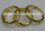 CEB169 17mm width gold plated alloy with enamel bangles wholesale