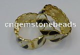 CEB176 25mm width gold plated alloy with enamel bangles wholesale