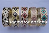 CEB18 5pcs 19mm width gold plated alloy with enamel bangles wholesale