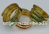 CEB186 38mm width gold plated alloy with enamel bangles wholesale