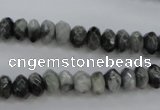 CEE67 15.5 inches 5*8mm faceted rondelle eagle eye jasper beads