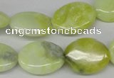 CEJ54 15.5 inches 15*20mm oval lemon jade gemstone beads wholesale