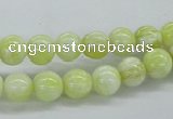 CEJ61 15.5 inches 8mm round lemon jade gemstone beads wholesale