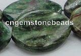 CEM30 15.5 inches 30*40mm twisted teardrop emerald gemstone beads