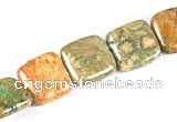 CFC07 14mm square  15.5 inches fossil coral  beads Wholesale