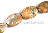 CFC18 13*18mm oval 15.5 inches fossil coral  beads Wholesale