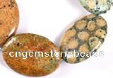 CFC21 15.5 inches 22*30mm oval fossil coral  beads Wholesale