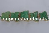 CFG1195 7.5 inches 40*45mm - 45*55mm butterfly druzy agate beads