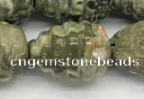 CFG1520 15.5 inches 15*20mm carved teardrop rhyolite gemstone beads