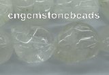 CFG341 15.5 inches 18*22mm carved skull white crystal beads