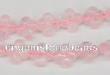 CFG72 15.5 inches 11*11mm carved flower rose quartz gemstone beads