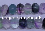 CFL1070 15 inches 10*14mm rondelle natural fluorite gemstone beads