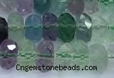 CFL1241 15 inches 5*7mm faceted rondelle fluorite beads